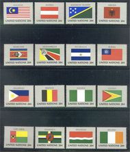 UNNY 374-89 20c 1982 Flag Series Singles F-VF NH 12179