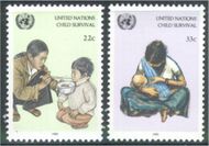 UNNY 466-67 22c-33c UNICEF F-VF NH UNNY466-67pr