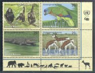 UNNY 639-42  29c Endangered Species Inscription Block ny639mi