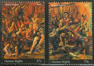UNNY 871-2 37c, 70c Human Rights UNNY871-2pr