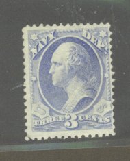 O 37 3c Navy Official Stamp F-VF Used o37used