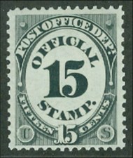 O 53 15c Post Office Official Stamp F-VF Mint NH o53nh