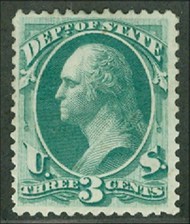 O 59 3c State Official Stamp AVG-F Unused o59ogavg