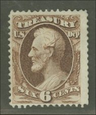 O 75 6c Treasury Official Stamp AVG-F Mint NH o75nhavg