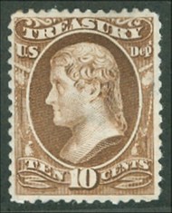 O 77 10c Treasury Official Stamp AVG-F Unused No Gum o77ngavg