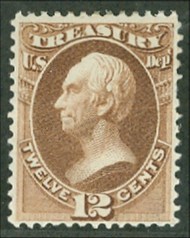O 78 12c Treasury Official Stamp AVG-F Unused No Gum o78ngavg