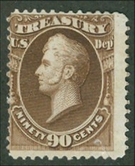O 82 90c Treasury Official Stamp Unused Minor Defects o82ogmd