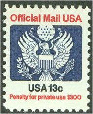 O129 13c Eagle Official F-VF Mint NH Plate Block 5910