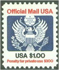 O132 1 Eagle Official F-VF Mint NH Plate Block 5912