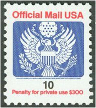 O146A 10c Eagle Official (1993) F-VF Mint NH 5882