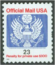 O156 23c Eagle Official (1995) F-VF Mint NH 5890