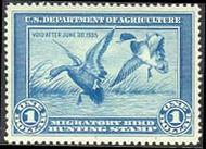 RW 1 1934 Duck Stamp 1 Mallards F-VF Mint Hinged rw1og