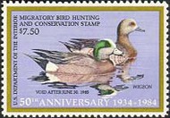 RW51 1984 Duck Stamp 7.50 Wigeon F-VF Used rw51used