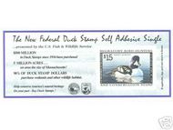 RW65A 1998 Duck Stamp 15.00 Goldeneye, Self Adhesive rw65anh