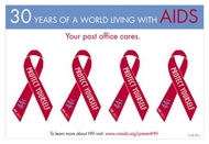 UNNY 1028 44c Living with Aids Souvenir Sheet Mint NH unny1028