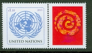 UNNY 1054a Lunar Snake Single stamp with Tab unny1054a