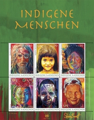 UNV 520 .70e Indigenous People Souvenir Sheet unv520