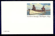 UX103   13c Baraga F-VF Mint Postal Card ux103