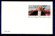 UX111   14c Francis Vigo F-VF Mint Postal Card ux111