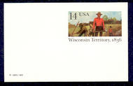 UX113   14c Wisconsin F-VF Mint Postal Card ux113