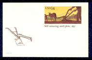 UX115   14c Steel Plow F-VF Mint Postal Card ux115