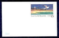 UX132   15c Seashore F-VF Mint Postal Card UX132