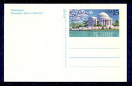 UX144   15c Jefferson Memorial F-VF Mint Postal Card UX144
