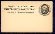 UX 15   1c Adams, black F-VF Mint Postal Card 16571