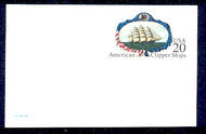 UX220   20c Clipper Ships Mint Postal Card UX220