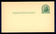 "UX 27   1c Jefferson, die 1 F-VF Mint Postal Card" 16580