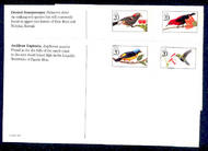 UX293-6  20c Tropical Birds set of 4 F-VF Mint Postal Cards UX293-6