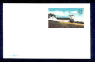 UX375   21c White Barn F-VF Mint Postal Card UX375