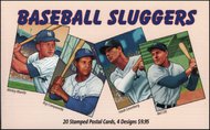 UX454-7  24c Baseball Sluggers set of 4 F-VF Mint Postal Cards UX454-7
