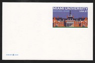 UX554 27c Miami Universtiy Mint Postal Card ux554