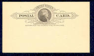 UX  9   1c Jefferson, black F-VF Mint Postal Card 16566