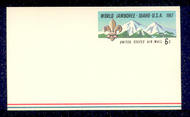 UXC 7   6c Boy Scouts F-VF Mint Airmail Postal Card UXC7