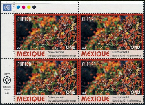 UNG 771  1.20 Fr  UNESCO Mexico Mint NH Inscription Block of 4 ung771ib