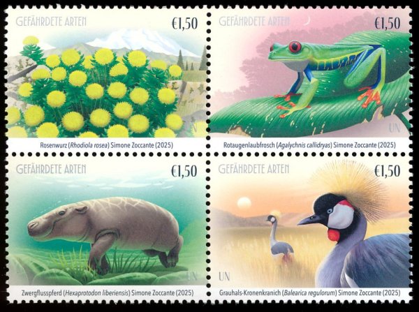UNV 741-44     1.50�  Endangered Species   Mint NH  Block of 4 unv741-44blk