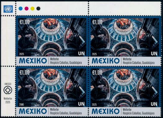 UNV 749   1.00�  UNESCO Mexico   Mint NH  Inscription Block of 4 unv749ib