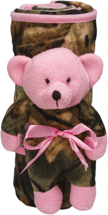 Teddy Bear & Camo Blanket #1971-05