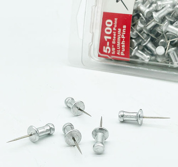 Aluminum Head Push Pins - 5/8 - 100ct #NSCAPP
