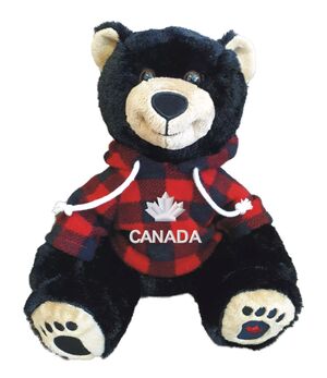 Black Bear 10" Sitting with Red Jacket Hoody SMS-HDY-01