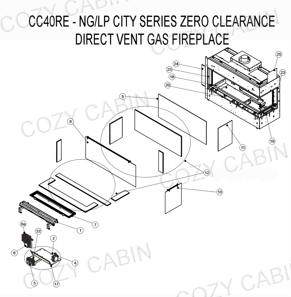 City Series Direct Vent Gas Fireplace Cc40re Ng Lp Cc40re