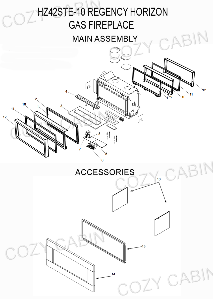 Horizon Gas Fireplace Hz42ste 10 Hz42ste 10 Cozy Cabin Regency