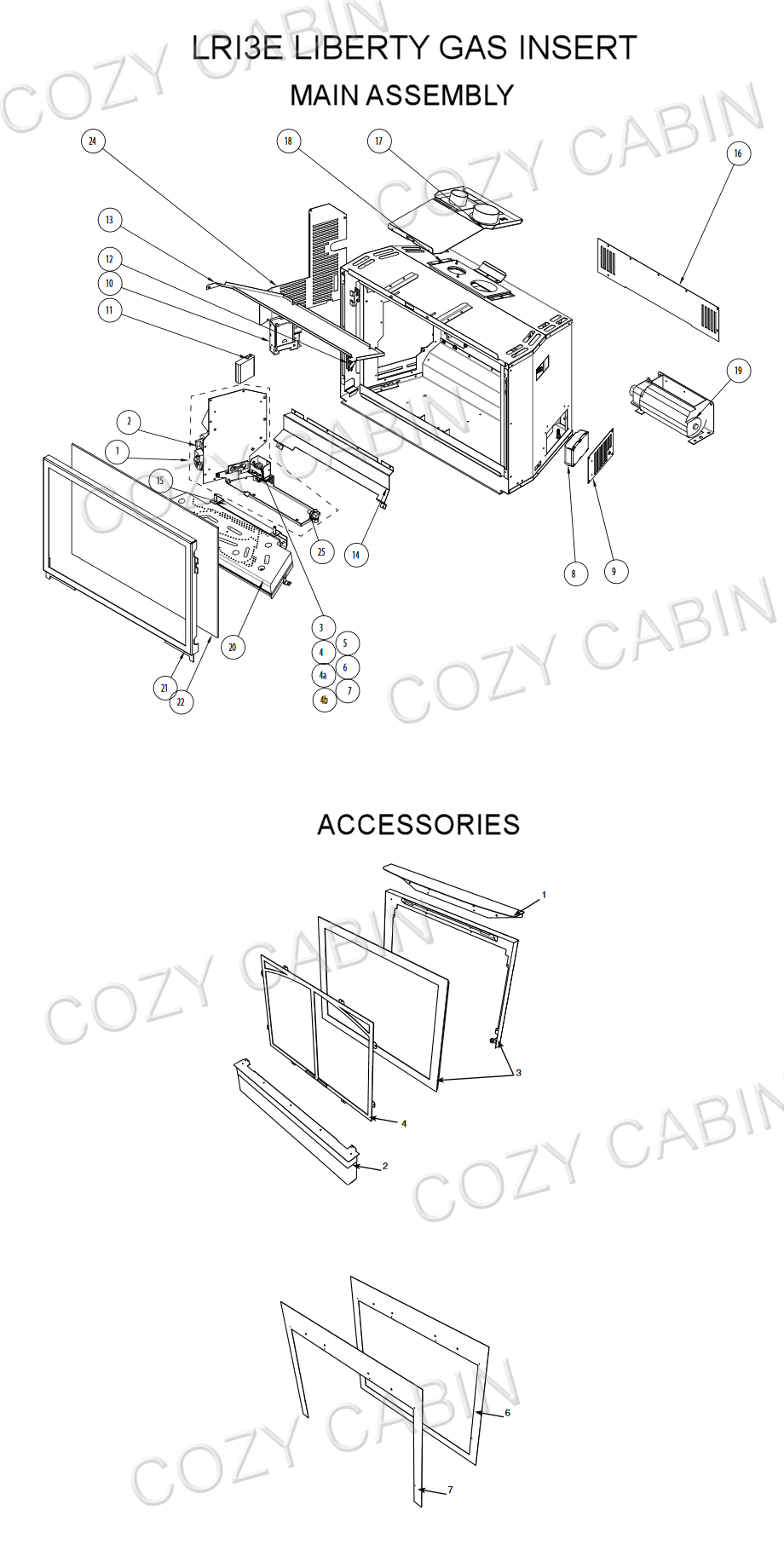 Liberty Gas Insert (LRI3E) (LRI3E) Cozy Cabin Regency Parts Store