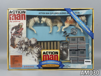 Action Man 40th Anniversary Nostalgic Explorer Sledge and Dog Team Set 12" AM030 #AM030