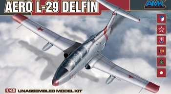 AMK 1/48 Scale Aero L-29 Delfin 1996 Czech Unassembled Model Plane Kit 88002 #88002