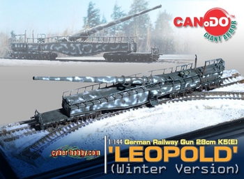 Dragon Can.Do Cyber Hobby 1/144 Scale WWII German Winter Leopold Railway Gun #20153
