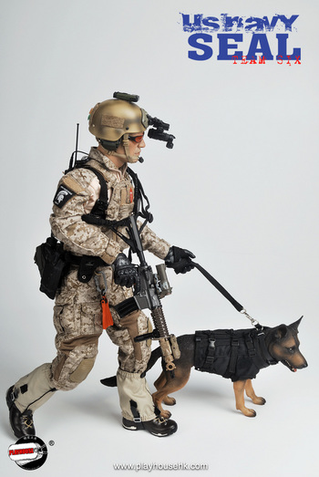 Playhouse 1/6 Scale 12" US Navy Seal Team Six Action Figure with Dog PH-005 #PH-005