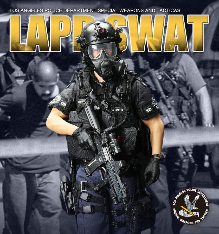 Dragon in fatto LAPD SWAT Dreams fm53 Maschera & VPU Loose SCALA 1/6th 